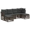 vidaXL Gartensofa-set 6 stk. Grau Poly-Rattan