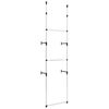vidaXL Teleskop-Garderobe mit Stangen Aluminium
