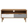 vidaXL TV-Schrank MOLDE Braun 106x40x49 cm Massivholz Kiefer