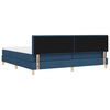 vidaXL Boxspringbett mit Matratze mit Kopfteil Blau 200 x 200 cm Stoff