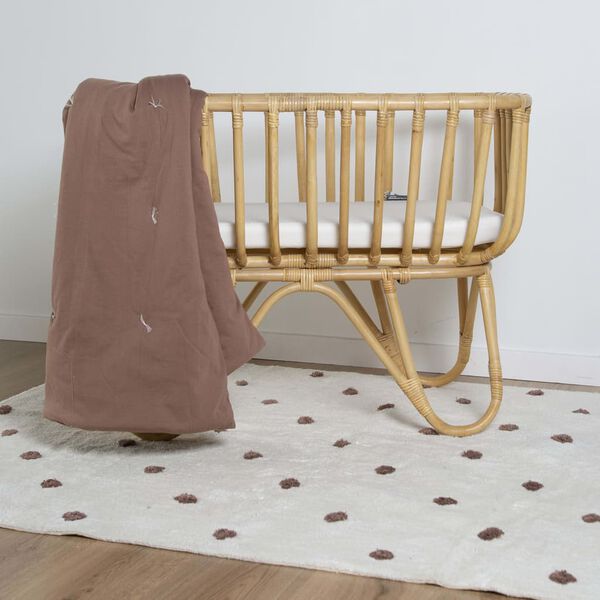 CHILDHOME Steppdecke 140 x 100 cm Rostbraun