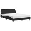 vidaXL Bett mit Matratze "Dover" Schwarz 120x200 cm Kunstleder
