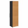 vidaXL Highboard Schwarz Eichen-Optik 50 x 42,5 x 185 cm Holzwerkstoff