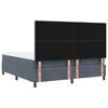 vidaXL Boxspringbett mit Matratze Dunkelgrau 180 x 200 cm Stoff
