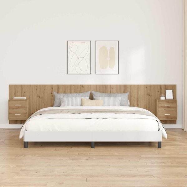 vidaXL Kopfteil mit Schrank 3 pcs Artisan-Eiche Holzwerkstoff