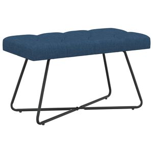 vidaXL Bank mit Knopfheftung Blau 80 x 40 x 46 cm Stoff