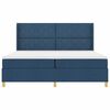 vidaXL Boxspringbett mit Matratze mit Kopfteil Blau 200 x 200 cm Stoff