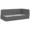 vidaXL Eckbettgestell Dunkelgrau 90 x 200 cm Stoff
