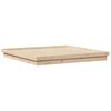 vidaXL Bettrahmen Natur 200 x 200 cm Massives Kiefernholz