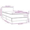 vidaXL Boxspringbett mit Matratze Rosa 100x210 cm Samt