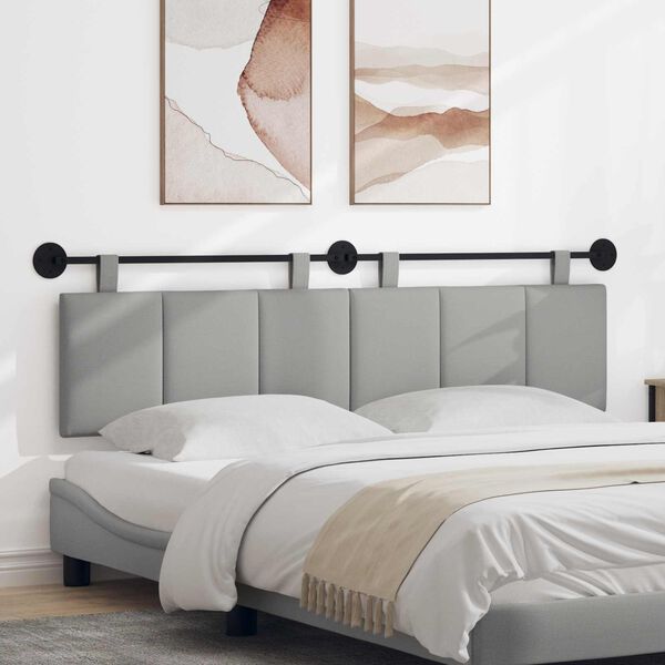 vidaXL H&auml;ngevorderseite Wandmontiert Wolkengrau 190 x 55 x 5 cm Stoff