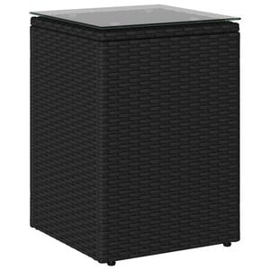 vidaXL Beistelltisch Schwarz Poly-Rattan
