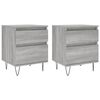 vidaXL Nachttische 2 Stk. Grau Sonoma 40x35x50 cm Holzwerkstoff