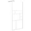 vidaXL Duschwand f&uuml;r Walk-In Dusche 80x195 cm ESG-Glas Wei&szlig;