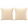 vidaXL 3-Sitzer-Sofa mit Kissen Creme 180 cm Stoff