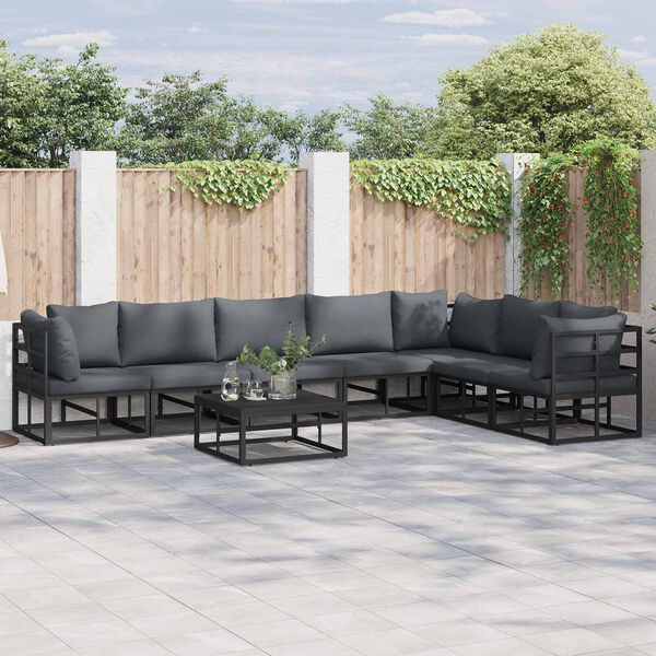 vidaXL Garten-Sofa-Set mit Kissen 7 pcs