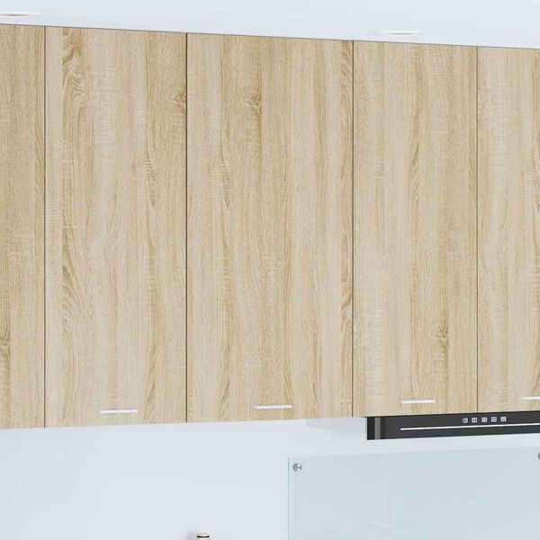 vidaXL H&auml;ngeschrank mit T&uuml;r Sonoma-Eiche und Wei&szlig; 50 x 31 x 100 cm