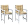 vidaXL Niedriglehner-Auflagen 2 Stk. Melange Beige 100x50x7 cm Stoff