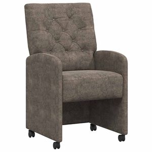 vidaXL Esszimmerst&uuml;hle mit Rollen 2 pcs Dunkelgrau 58 x 67 x 97 cm