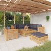 vidaXL 8-tlg. Garten-Lounge-Set mit Kissen Massivholz Teak