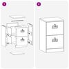 vidaXL Aktenschrank Anthrazit 44 x 50 x 106,5 cm Kaltgewalzter Stahl