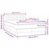 vidaXL Boxspringbett mit Matratze Dunkelgrau 140x210 cm Samt