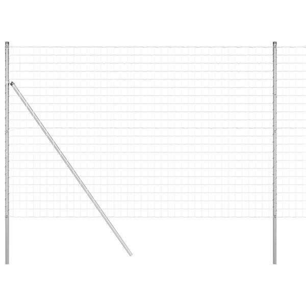 vidaXL Eurozaun Silber 1,6 x 10 m Feuerverzinktes Eisen