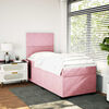 vidaXL Boxspringbett mit Matratze Rosa 90x200 cm Samt