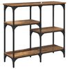 vidaXL Konsolentisch mit Regal Altholz 80 x 29 x 75 cm Holzwerkstoff