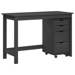 vidaXL Desk und Rolling Cabinet Set MOSS 2 Stk. Grau