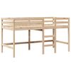 vidaXL Hochbett mit Leiter und Dach 90x200 cm Massivholz Kiefer