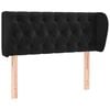 vidaXL Kopfteil mit Ohren Schwarz 93x23x78/88 cm Samt