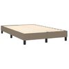 vidaXL Boxspringbett mit Matratze & LED Taupe 120x190 cm Stoff