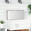 vidaXL Spiegel Wandmontiert Braun 80 x 37 cm Glas und engineered Holz