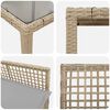 vidaXL Garten Essgruppe 7 pcs Beige Poly-Rattan