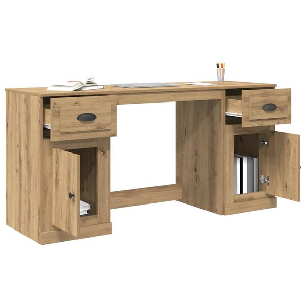 vidaXL Schreibtisch mit Schrank Artisan-Eiche 154,5 x 50 x 75 cm