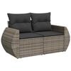 vidaXL Gartensofa-set 9 pcs Grau Poly-Rattan