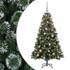 vidaXL K&uuml;nstlicher Weihnachtsbaum mit Kugel 120 cm 150 LEDs