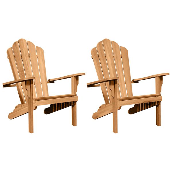 vidaXL Garten Adirondack Stühle 2 pcs Braun 77 x 78 x 95 cm