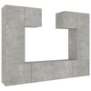 vidaXL 6-tlg. TV-Schrank-Set Betongrau Holzwerkstoff