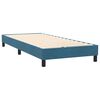 vidaXL Boxspringbett mit Matratze Dunkelblau 90x220 cm Samt
