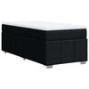 vidaXL Boxspringbett mit Matratze Schwarz 100x200 cm Stoff