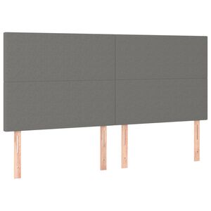 vidaXL Kopfteil Dunkelgrau 180 x 5 x 118/128 cm Stoff