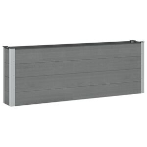 vidaXL Hochbeet Schwarz 200 x 30 x 72 cm WPC und Aluminium
