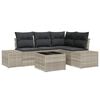 vidaXL Gartensofa-set 5 stk. Hellgrau Poly-Rattan