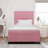 vidaXL Boxspringbett mit Matratze mit Kopfteil Rosa 120 x 200 cm Stoff