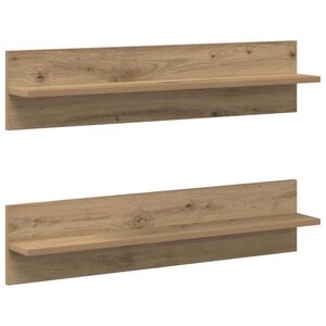 vidaXL Wandregal 2 pcs Artisan-Eiche 80 x 11,5 x 18 cm Holzwerkstoff