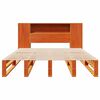 vidaXL Massivholzbett mit Regal ohne Matratze Wachsbraun 140x200 cm