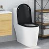 vidaXL Toilettensitz Schwarz 48 x 36,5 x 4,5 cm Polypropylen
