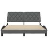 vidaXL Bettgestell ohne Matratze Dunkelgrau 160x200 cm Stoff